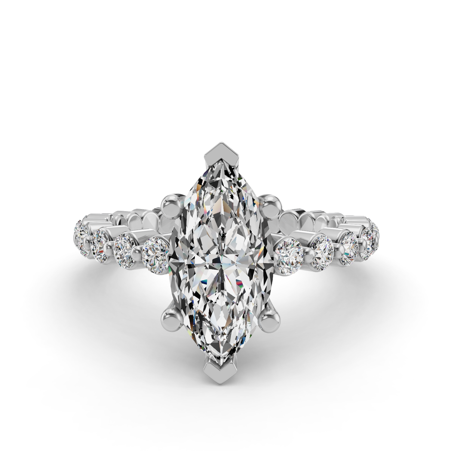 Aster Customizable Lab Grown Diamond Engagement Ring