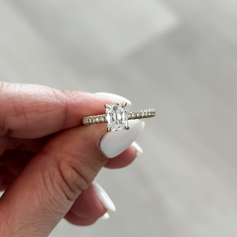 Willow Antique Cushion Diamond Engagement Ring