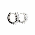 Diana Antique Cushion-Cut Natural Diamond Huggie Hoop Essential Earrings, 3.50 CTTW - Carter's Collective Fine Jewelry