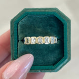 Bezel Set Natural Emerald Diamond Wedding Band, 1.60CTTW