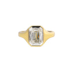 Emerald Cut Lab Grown Diamond Signet Ring, 1.43 CTTW - Carter's Collective Fine Jewelry