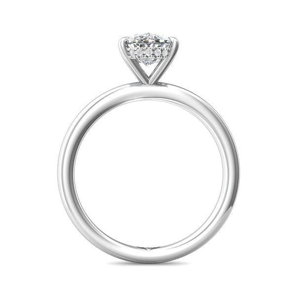 Azalea Oval Diamond Hidden Halo Semi Mounted Engagement Ring (DOES NOT INCLUDE CENTER STONE)