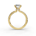Ivy Customizable Lab Grown Diamond Wrap Halo Engagement Ring - Carter's Collective Fine Jewelry