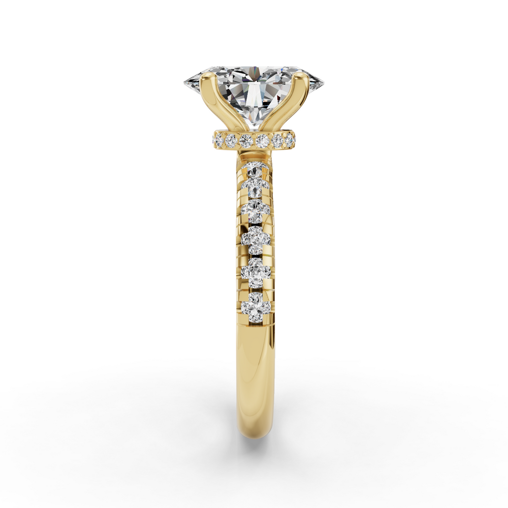 Ivy Customizable Lab Grown Diamond Wrap Halo Engagement Ring - Carter's Collective Fine Jewelry