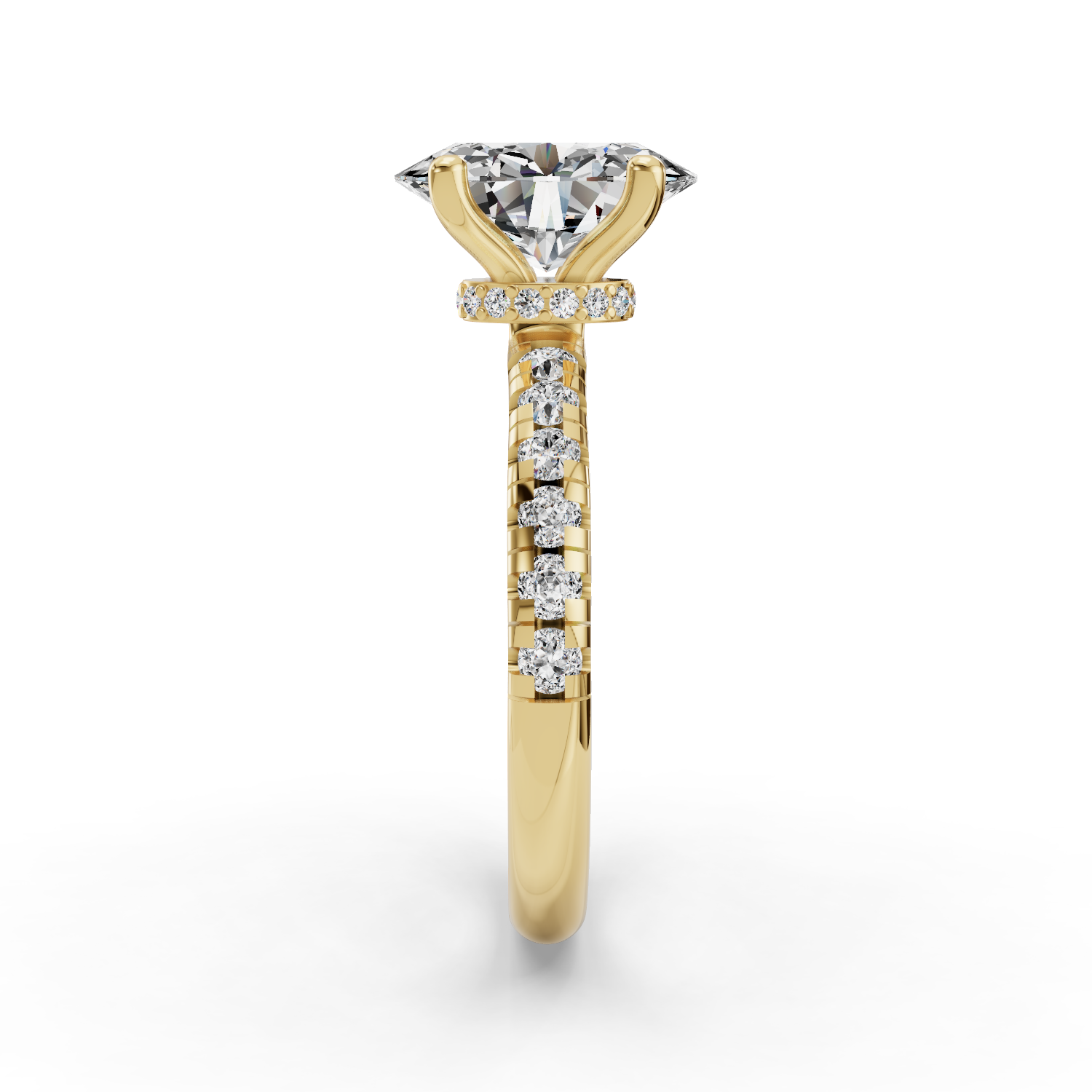 Ivy Customizable Lab Grown Diamond Wrap Halo Engagement Ring - Carter's Collective Fine Jewelry