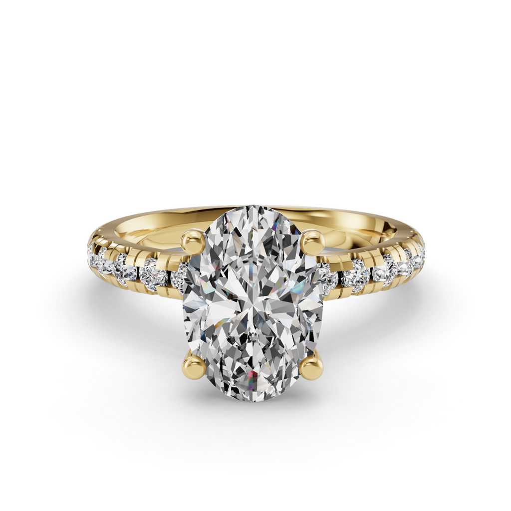 Ivy Customizable Lab Grown Diamond Wrap Halo Engagement Ring - Carter's Collective Fine Jewelry