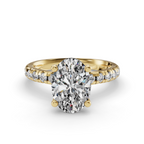 Ivy Customizable Lab Grown Diamond Wrap Halo Engagement Ring - Carter's Collective Fine Jewelry