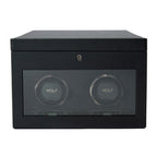 British Racing Black Double Watch Winder with Storage - Carter's Collective Fine Jewelry
