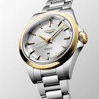 Longines "Conquest" Watch with Sunray Silver Dial, 30mm