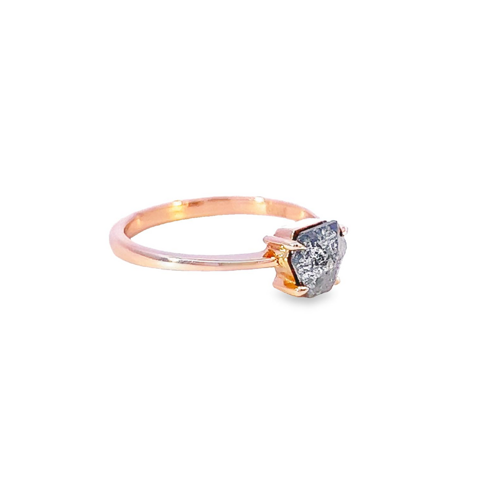 
                  
                    Shield Salt and Pepper Diamond Solitaire Ring
                  
                