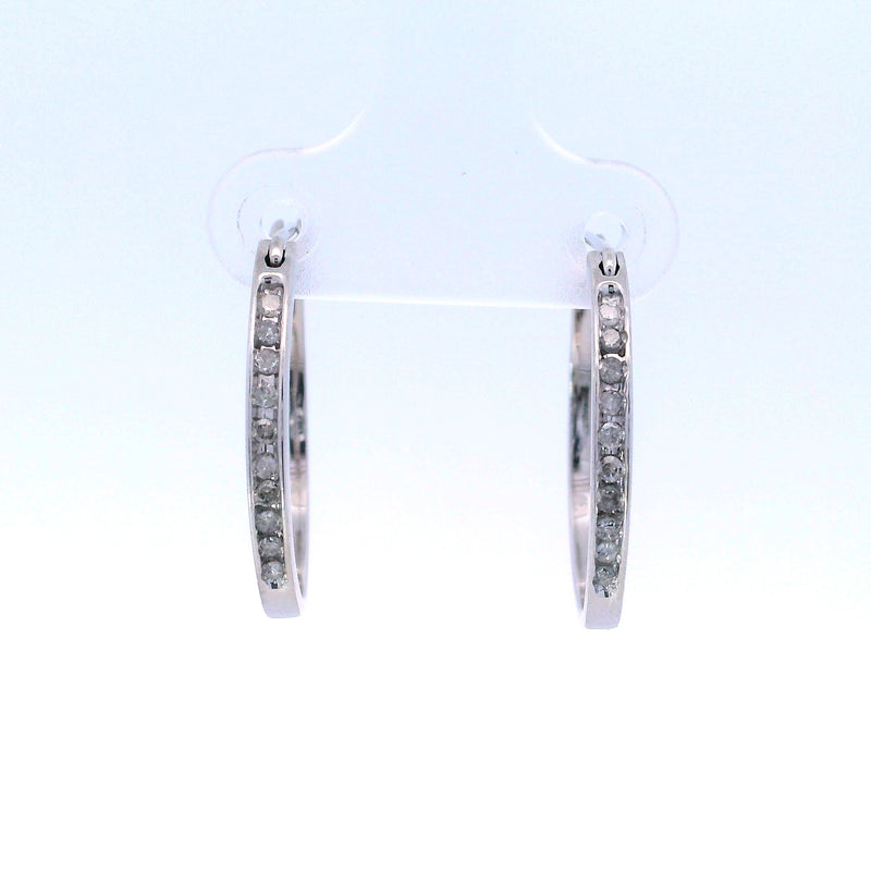 Previously Loved Channel Set Hoop Earrings