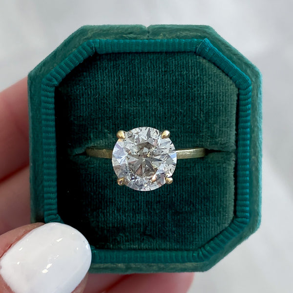 Dahlia Round Salt and Pepper Diamond Engagement Ring