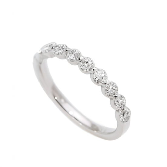 White Gold Shared Prong Diamond Wedding Band, 0.55 CTTW - Carter's Collective Fine Jewelry