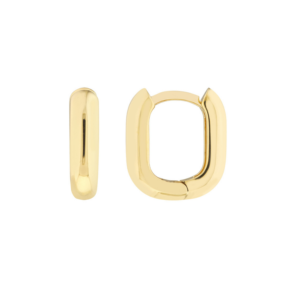 Polished Huggie Hoop Earrings (Pair)