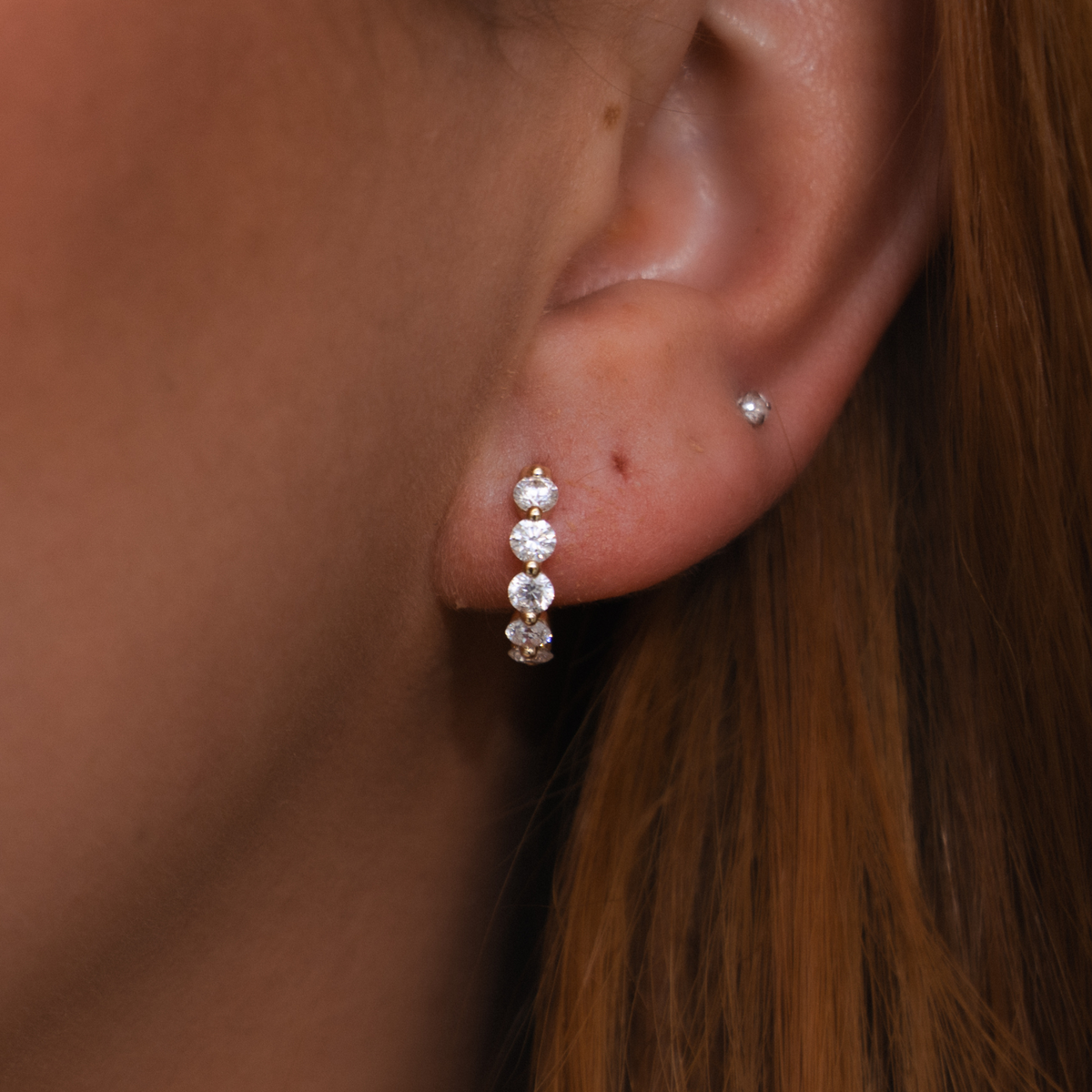Diana Diamond Huggie Hoops