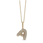 Bubble Initial Diamond Pendant - Carter's Collective Fine Jewelry