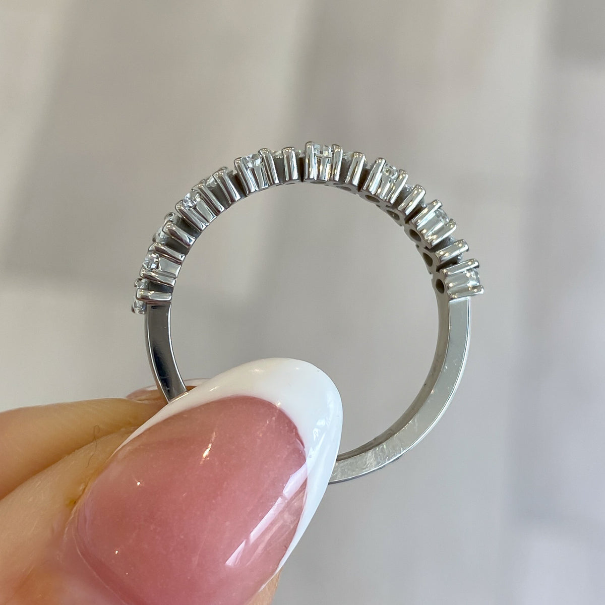 Alternating Pear Diamond Half Eternity Band, 1.16 CTTW - Carter's Collective Fine Jewelry