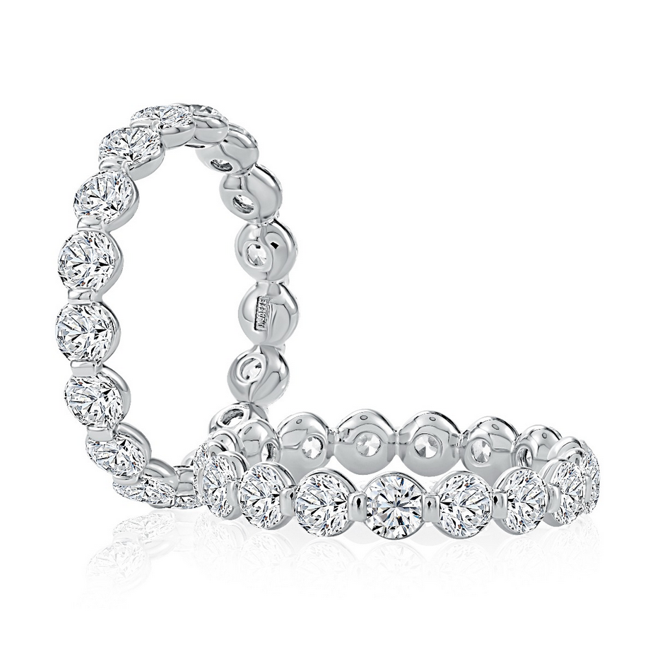 Lotus Shared Prong Diamond Eternity Band, 2.55 CTTW - Carter's Collective Fine Jewelry