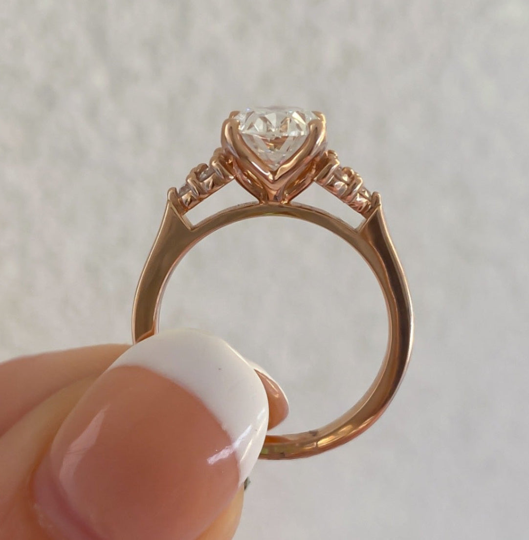 Tulip Lab Grown Oval Cut Diamond Engagement Ring - Carter's Collective Fine Jewelry