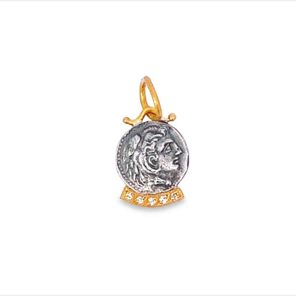 Handmade Alexander The Great Coin Charm