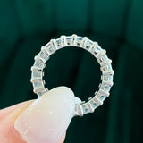 Lab Grown Emerald Cut Diamond Eternity Band, 5.64 CTTW