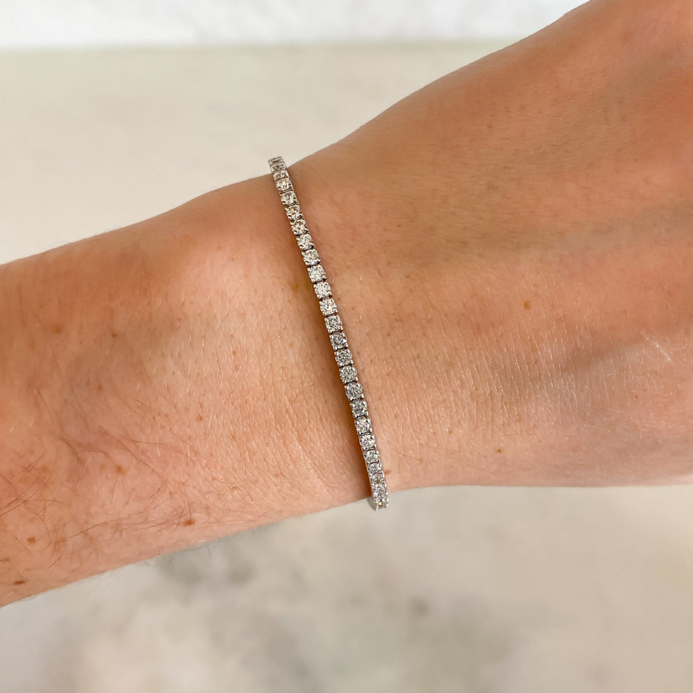 Classic Four Prong Diamond Tennis Bracelet, CTTW