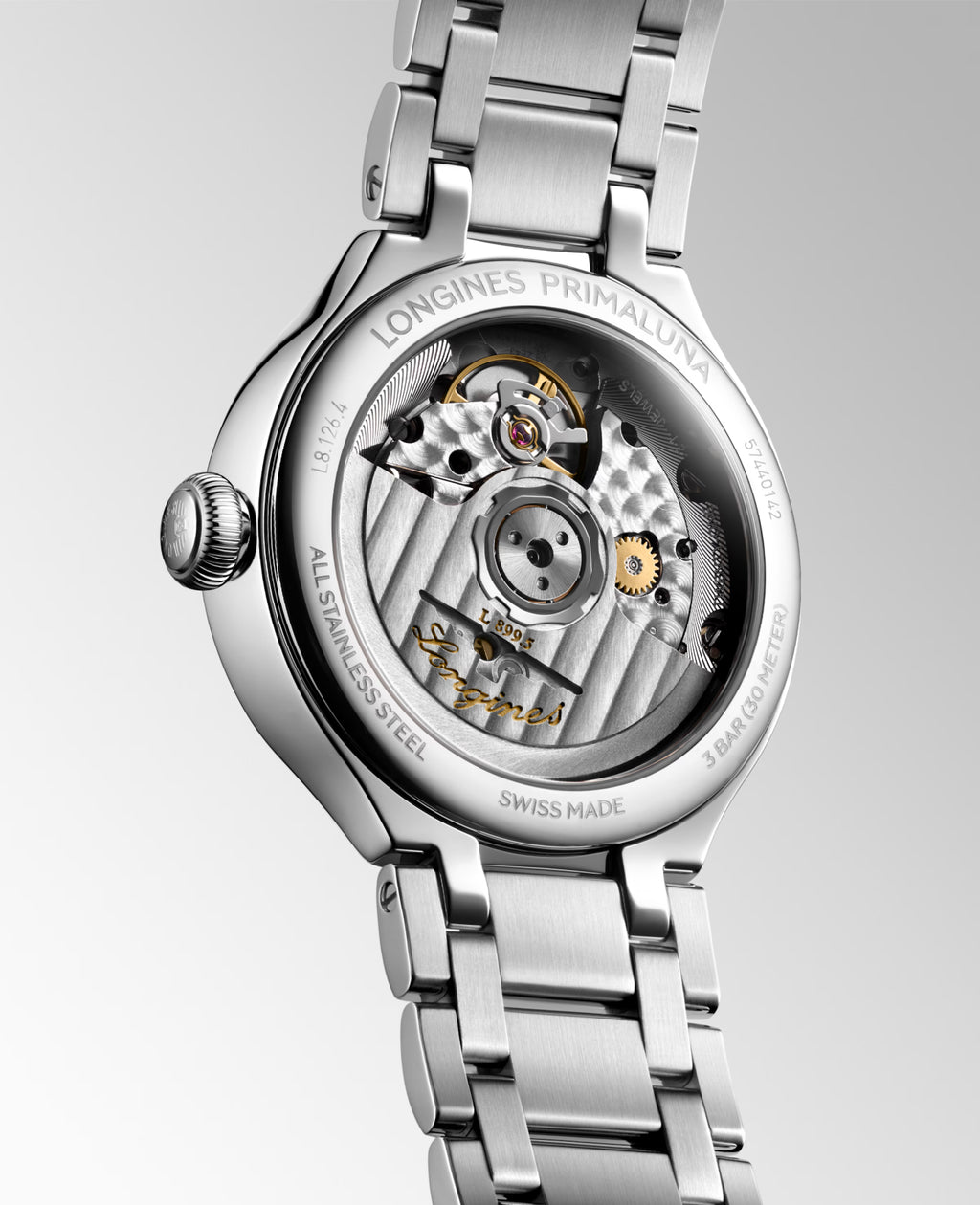 Longines "Primaluna Moonphase" Watch with Opaline Ivory Dial, 34mm - Carter's Collective Fine Jewelry