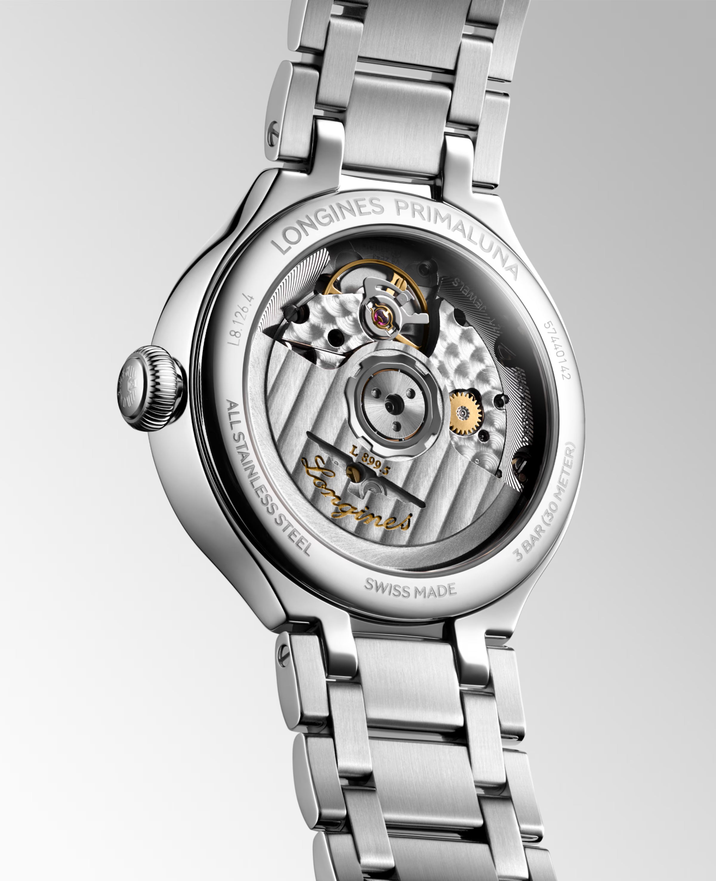 Longines "Primaluna Moonphase" Watch with Opaline Ivory Dial, 34mm - Carter's Collective Fine Jewelry