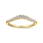 French Pavé Diamond Contour Wedding Band, 0.23 CTTW - Carter's Collective Fine Jewelry