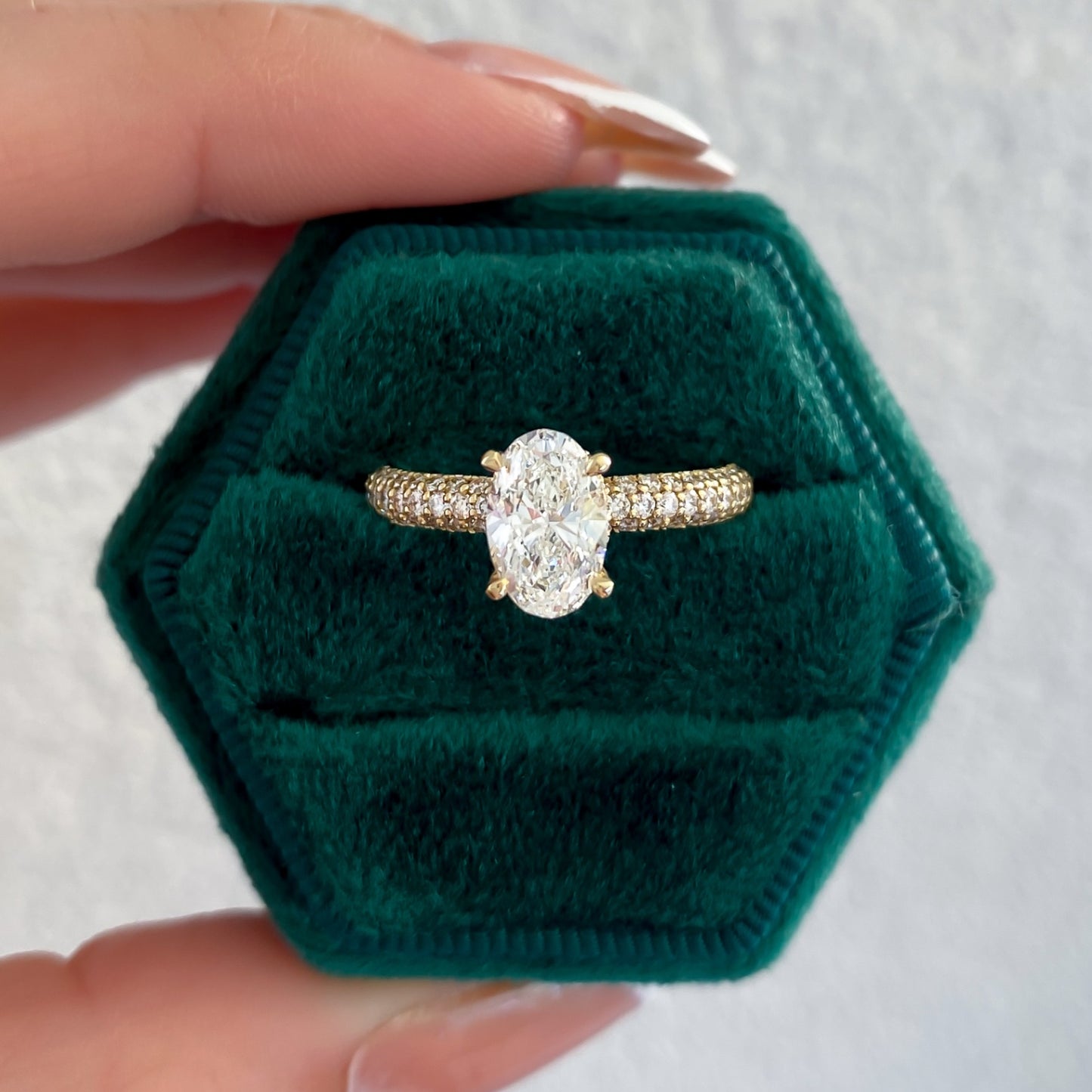 Willow Micro Pave Diamond Engagement Ring, 2.06 CTTW - Carter's Collective Fine Jewelry