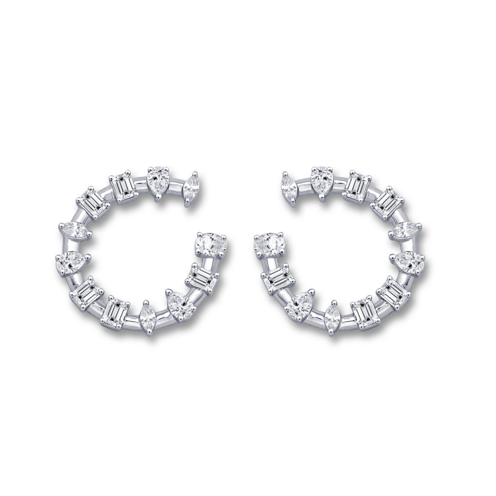 Multi Shape Diamond Fan Earrings - Carter's Collective Fine Jewelry