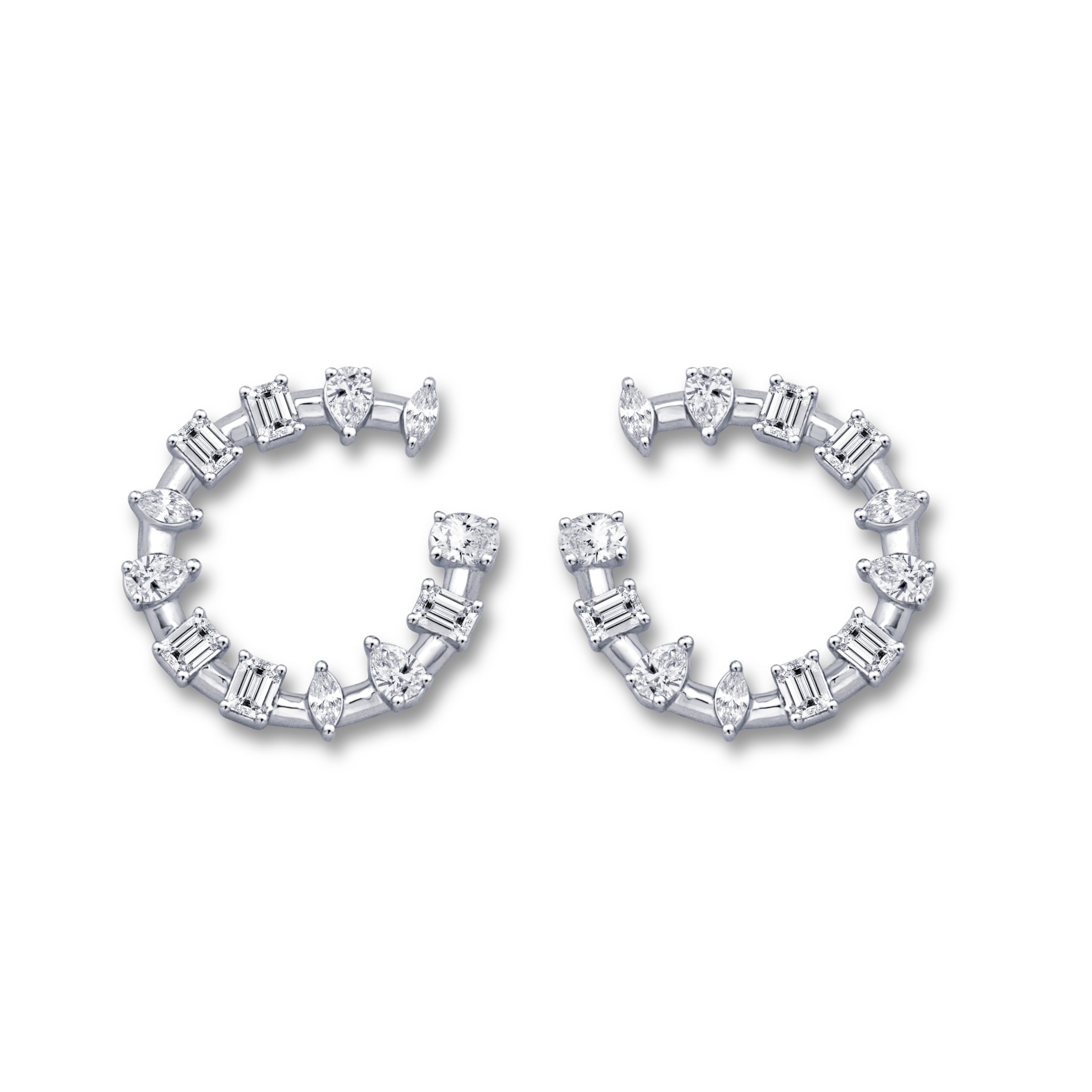 Multi Shape Diamond Fan Earrings - Carter's Collective Fine Jewelry