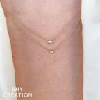 Bezel Set Diamond Drop Necklace, .10 CTTW - Carter's Collective Fine Jewelry