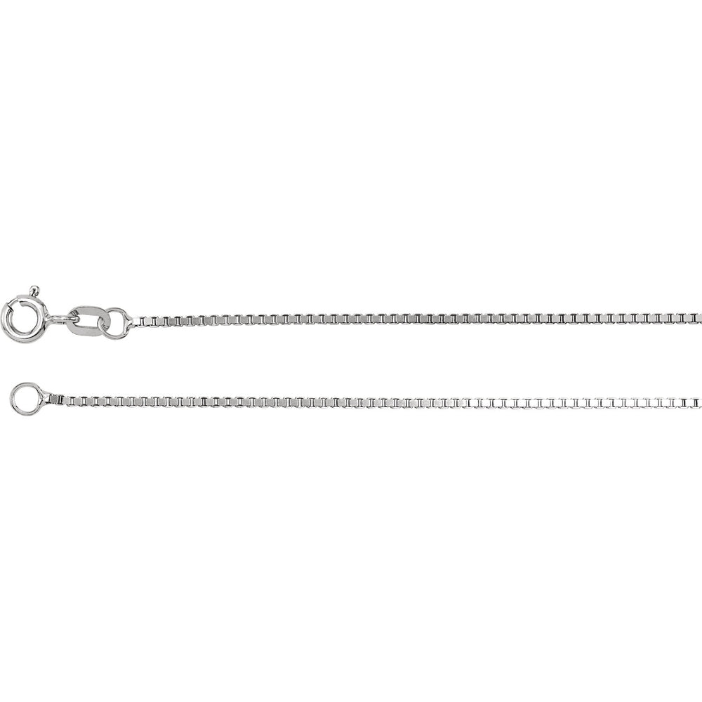 
                  
                    Men's 14K White Gold Box Spring Chain, 18"
                  
                