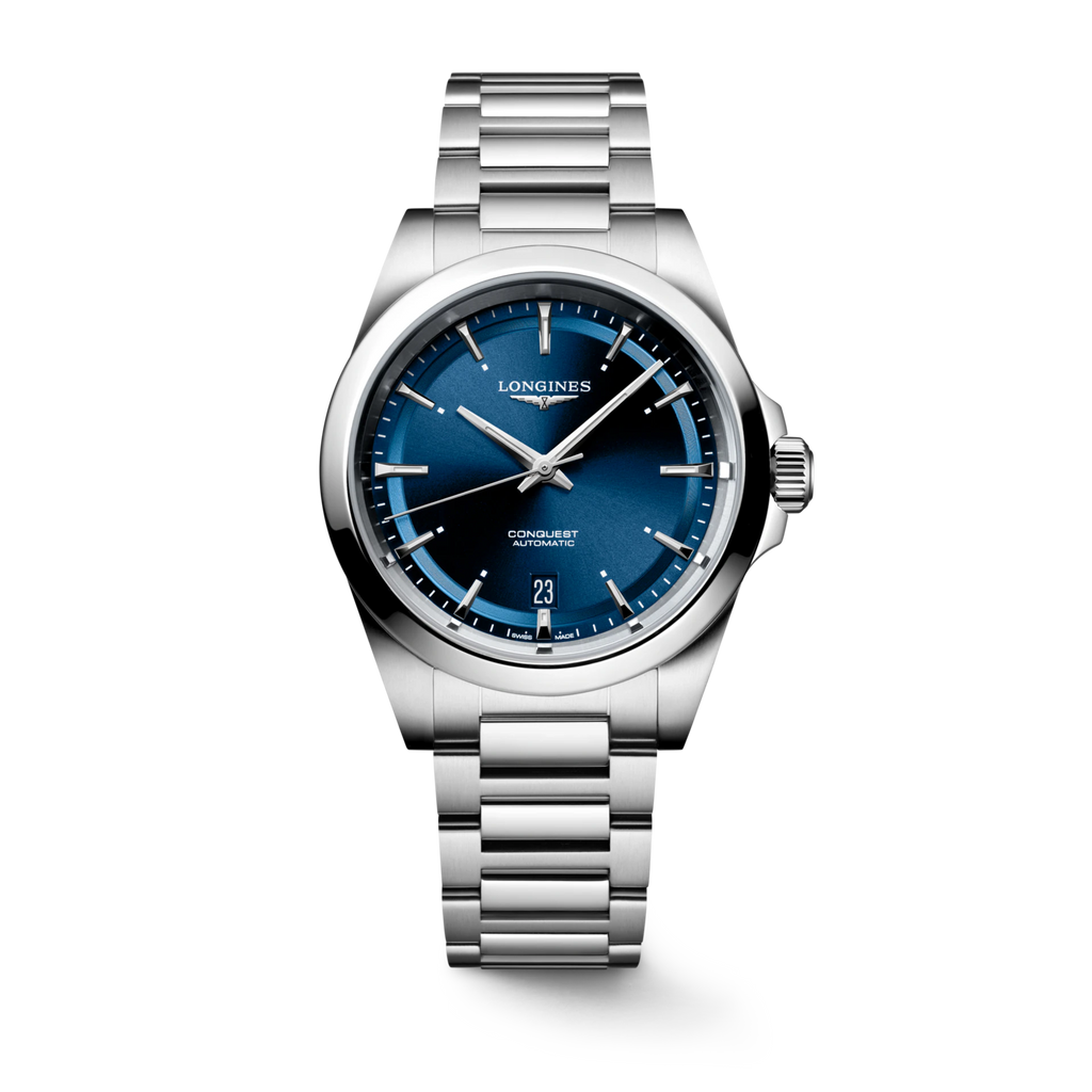 Longines "Conquest" Watch with Sunray Blue Dial, 38mm - Carter's Collective Fine Jewelry