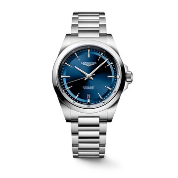 Longines "Conquest" Watch with Sunray Blue Dial, 38mm - Carter's Collective Fine Jewelry