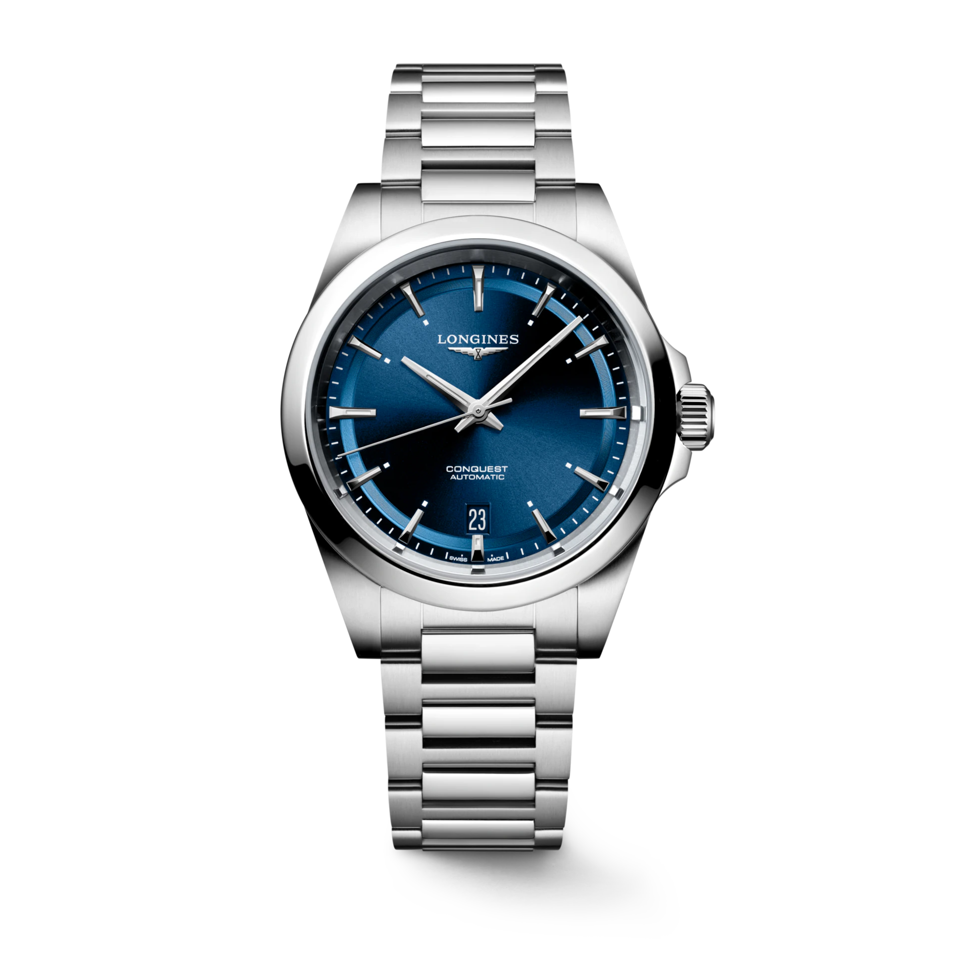 Longines "Conquest" Watch with Sunray Blue Dial, 38mm - Carter's Collective Fine Jewelry