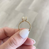 Round Diamond Engagement Ring with Diamond Band