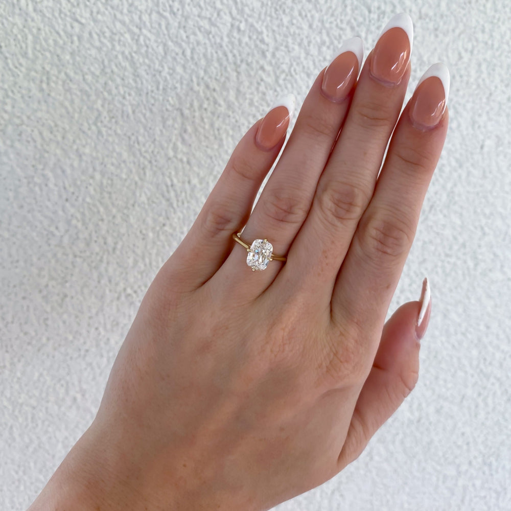 Poppy Cushion Cut Natural Diamond Solitaire Engagement Ring, 1.51 CTTW - Carter's Collective Fine Jewelry