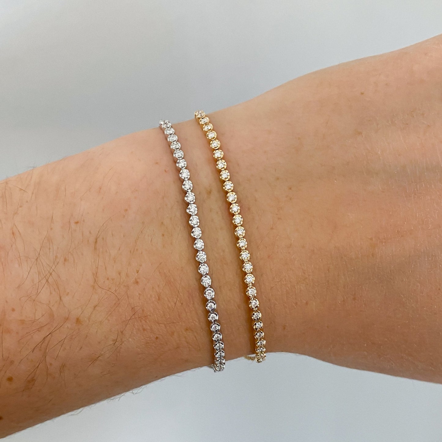 Crown Set Diamond Half Tennis Bracelet, 0.31 CTTW - Carter's Collective Fine Jewelry