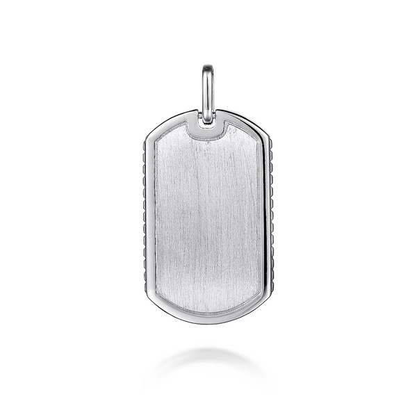 Sterling Silver Engravable Dog Tag Pendant (Chain Not Included)