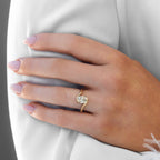 Bespoke Old Mine Brilliant Cut Natural Diamond Bypass Engagement Ring - Carter's Collective Fine Jewelry