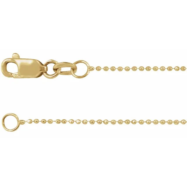 Diamond Cut Bead Chain, 22" - Carter's Collective Fine Jewelry