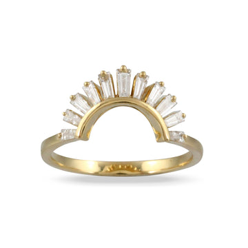 Baguette Diamond Contour Band Wedding Ring, 0.44 CTTW - Carter's Collective Fine Jewelry
