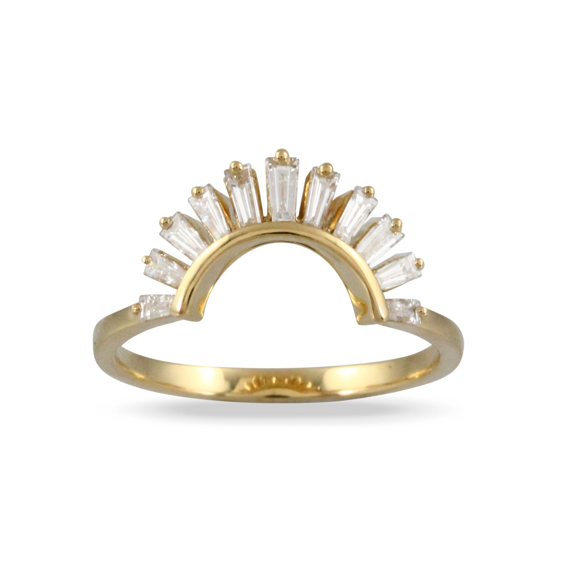 Baguette Diamond Contour Band Wedding Ring, 0.44 CTTW - Carter's Collective Fine Jewelry