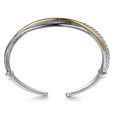 Mixed Metal Bujukan Crossover Bangle Bracelet