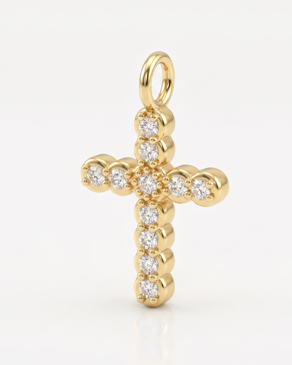 14ky - Diamond Cross Charm