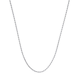 Men's Sterling Silver Rope Chain, 20"