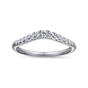 French Pavé Diamond Contour Wedding Band, 0.24 CTTW - Carter's Collective Fine Jewelry