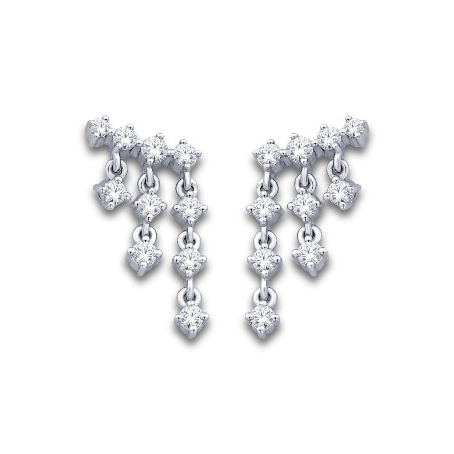 Petite Diamond Climber Dancing Dangle Earrings